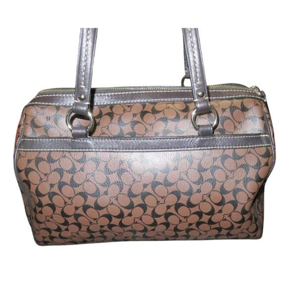 Coach 2010 Chelsea Heritage Brown & Black Coated Leather Boston Bag & wristlet - Picture 2 of 14